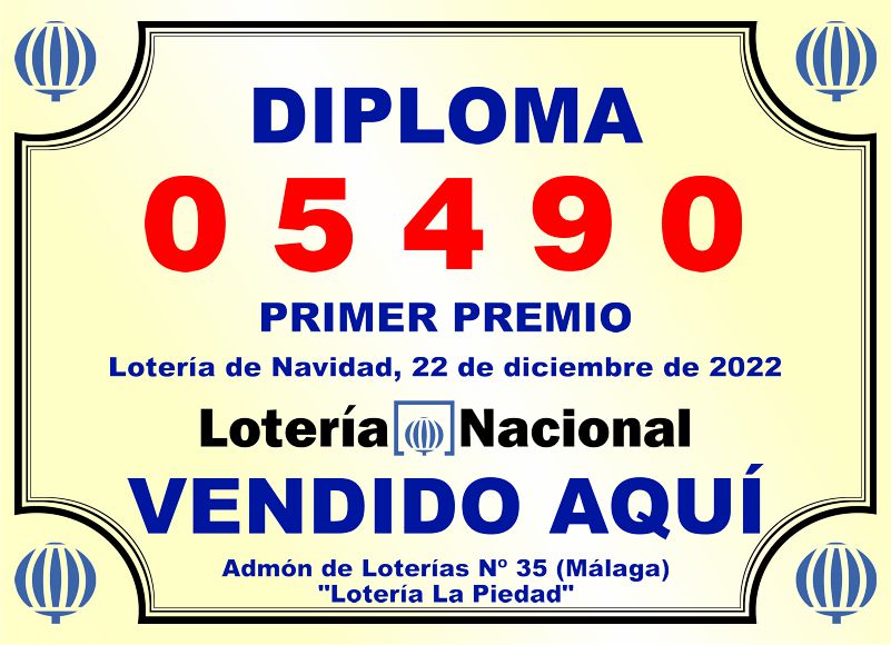 Lotería La Piedad GRAN PREMIO - Navidad de 2022